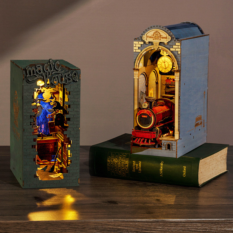 若态拼装创意立体书立桌面diy手工制作对角巷书架西西弗摆件礼物