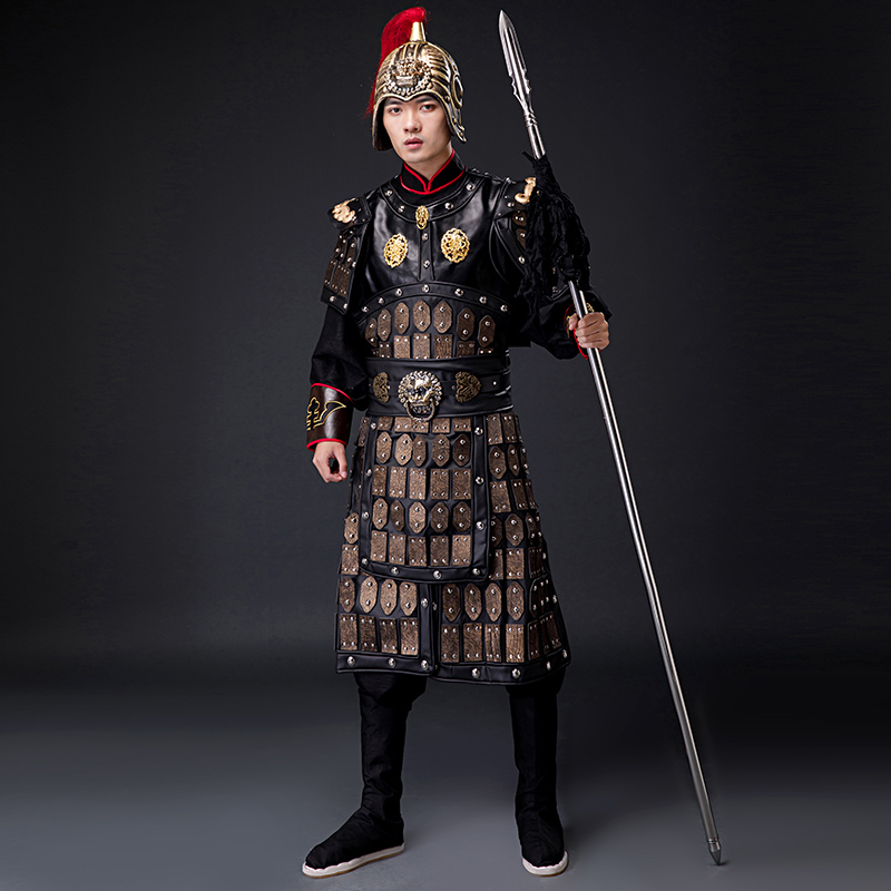 影视古装将军盔甲元帅服士兵武士铠甲战袍剧组群演服装道具演出服