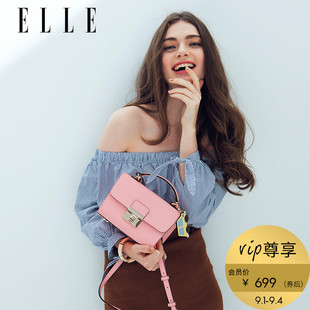 gucci積分啥用 ELLE女包2020年春夏新品70056歐美時尚積木牛皮手提單肩包斜挎包 gucci耐用