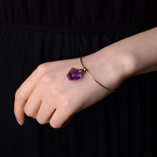 天然紫水晶 天河石香薰瓶手链可加精油或香水 招桃花  爱情守护石