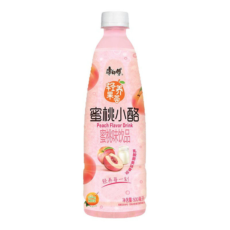 康师傅蜜桃小酪500ml5瓶芒果小酪果汁饮料蜂蜜柚子全国包邮