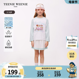 TeenieWeenie Kids小熊童装24年春新款女童吸湿速干凉感长袖T恤