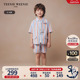 TeenieWeenie Kids小熊童装24夏季新款男童度假风竖条短袖衬衫