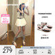QQ糖同款Toomanyshoes王玉雯甜味补剂运动芭蕾风复古厚底德训鞋女