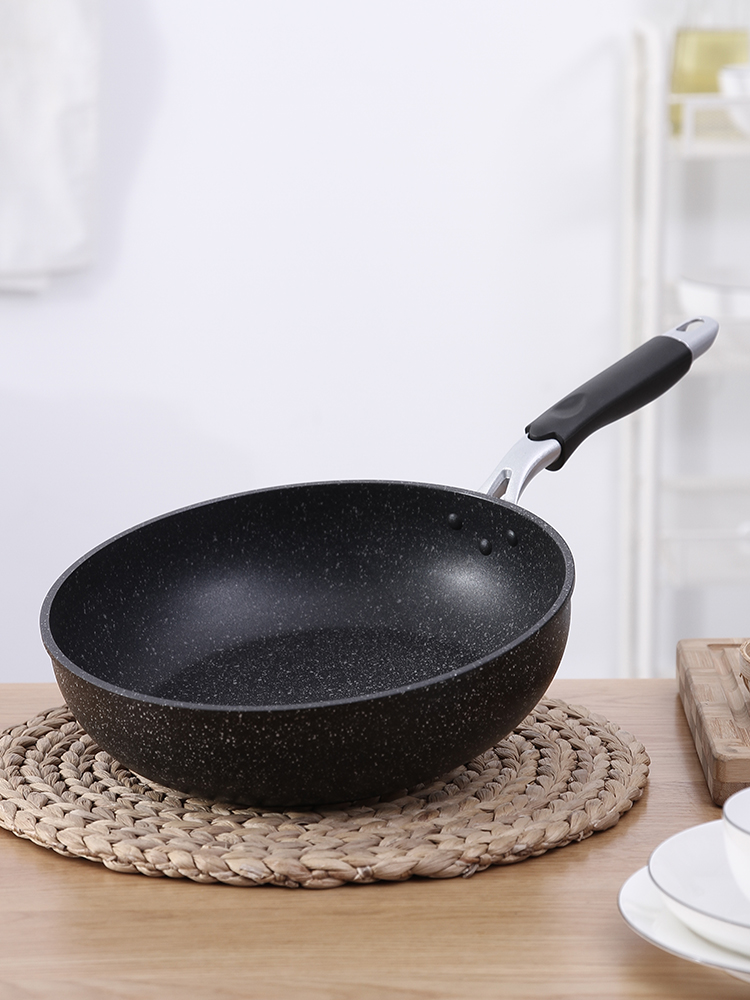 sara麦饭石不粘锅家用炒锅加深煎锅平底锅牛排锅炒炒锅
