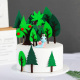 烘焙蛋糕装饰品森林系树木毛毡小树蛋糕插件派对甜品台布置用品