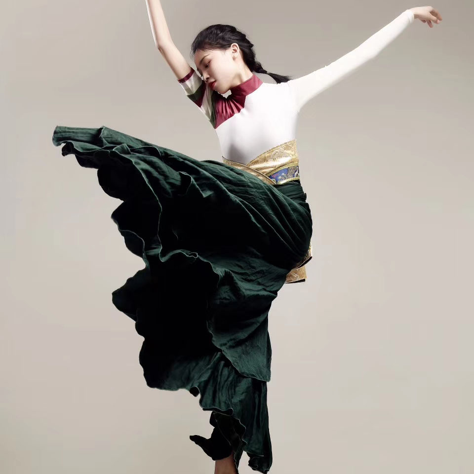 藏族舞蹈服装定制女款课间练习剧目演出表演民族风艺考级服饰订做