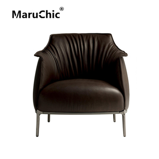 MaruChic/设计师家具archibald chair样板房售楼处矮背真皮沙发