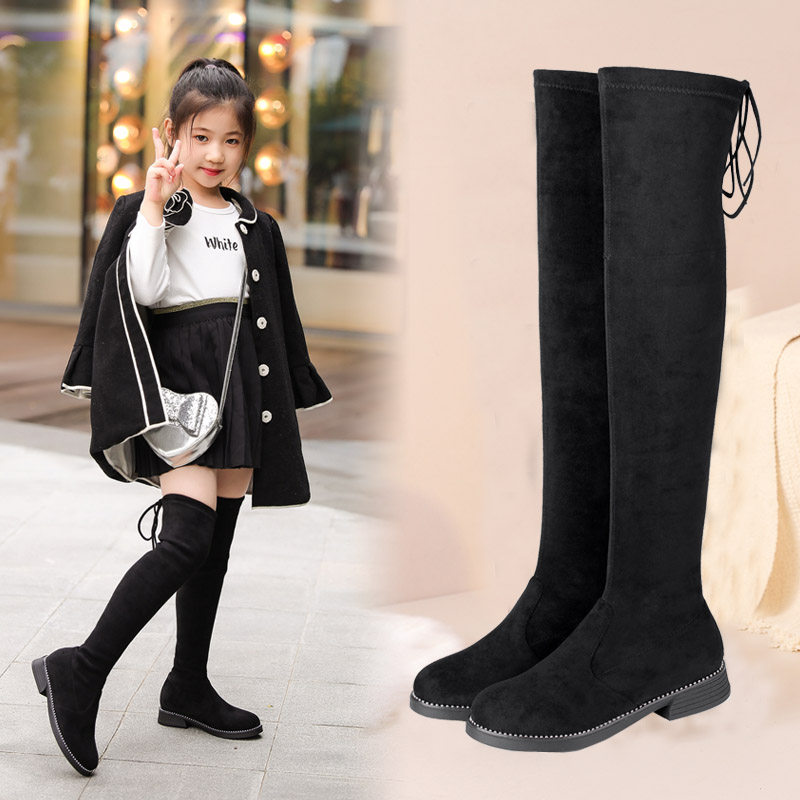 茵姿宝旗舰店的优惠券大全—女童过膝长靴子2020秋冬中大童公主靴儿童