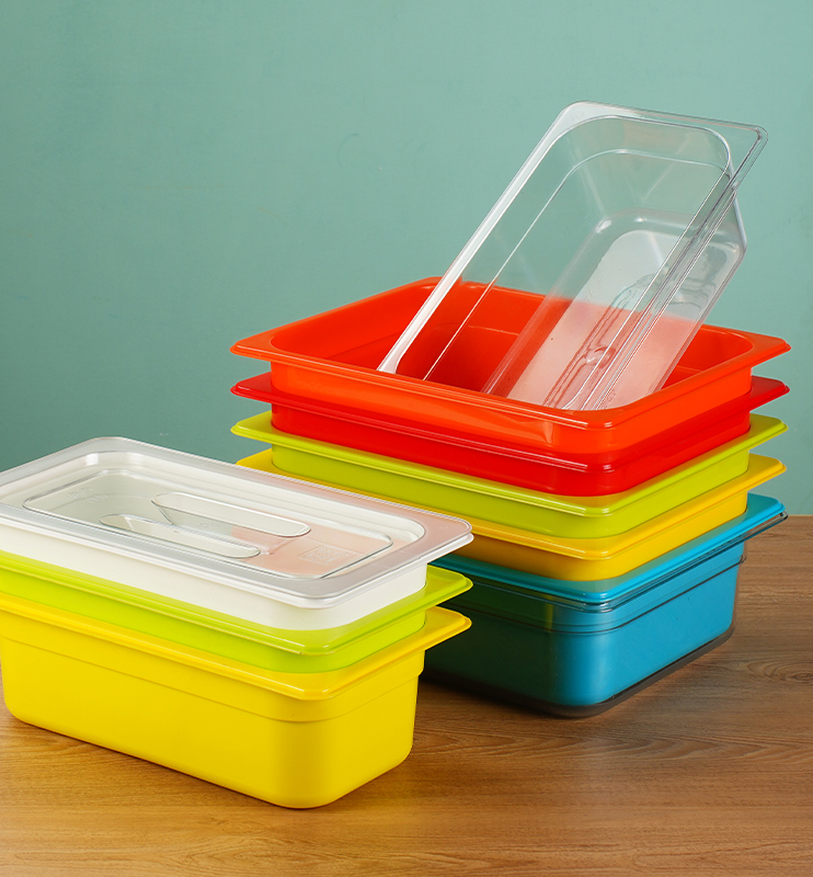彩色份数盒麻辣烫装菜盆塑料选菜盒长方形亚克力份数盆展示柜盒子