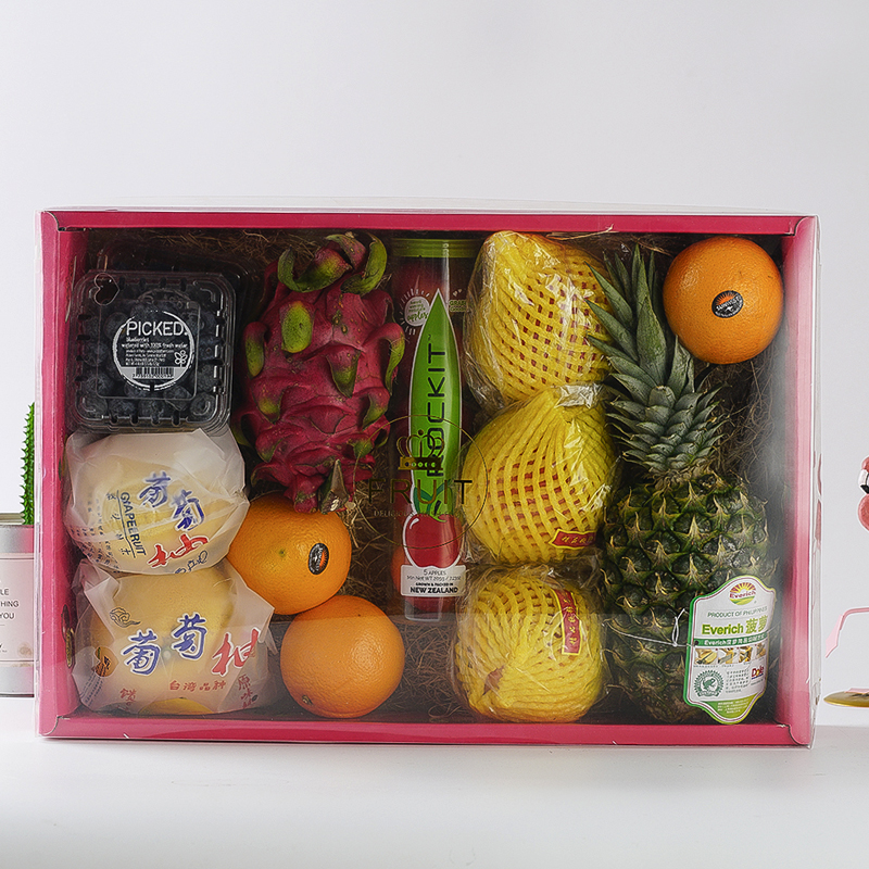 新鲜通用水果礼盒空盒子透明橙子包装盒高档纸盒送人礼品盒10斤装