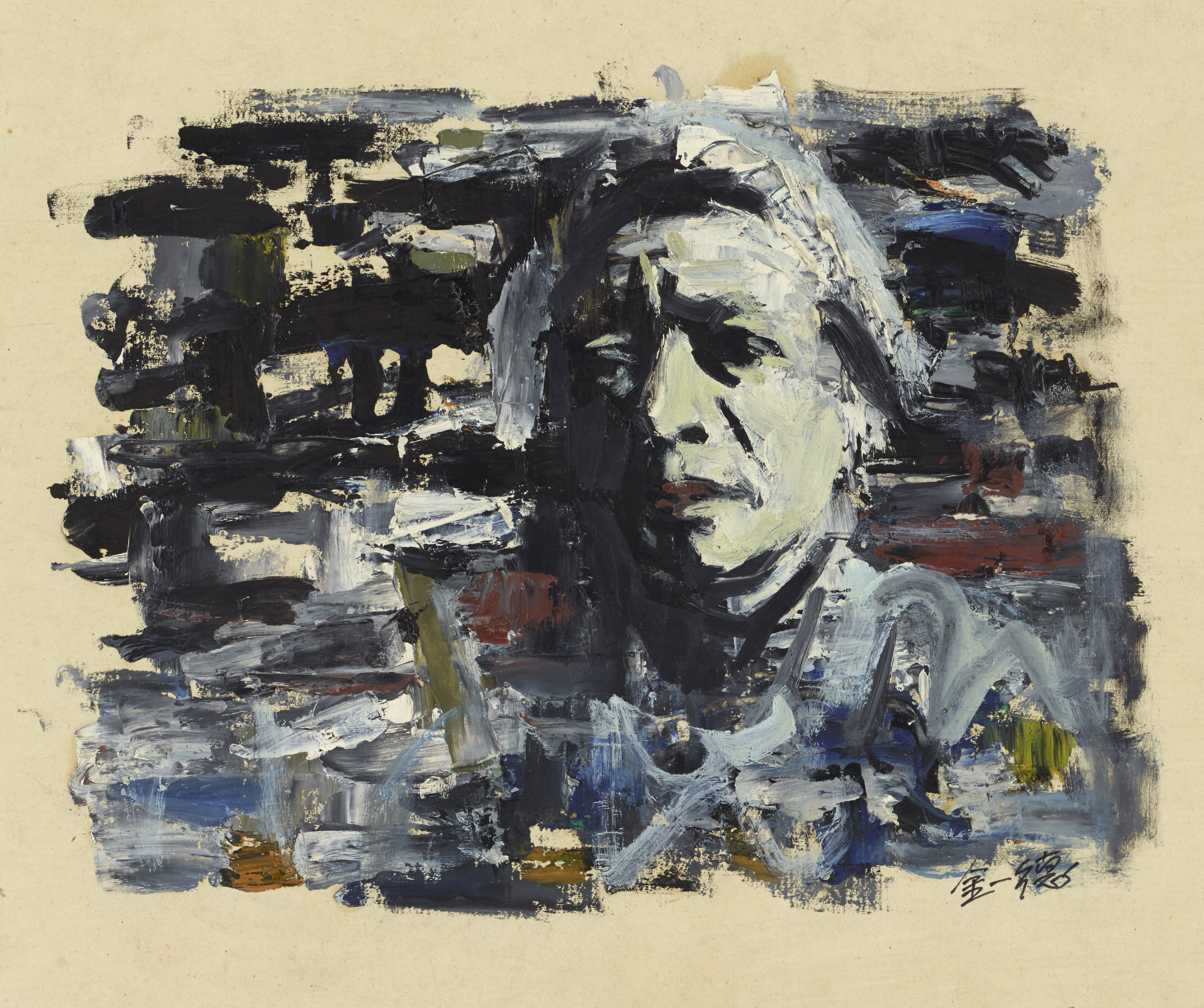 金一德 岁月流金 名家手迹 油画小稿 人物系列 自画像