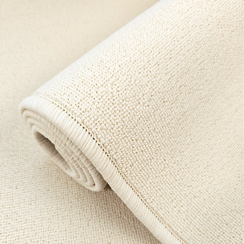 暖色系地毯轻奢高级奶油风客厅茶几沙发毯满铺大面积米白纯色地垫