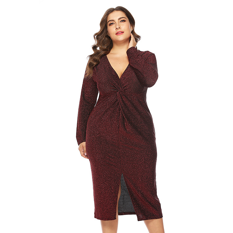 women Large size dress V neck evening dress秋冬新款V领连衣裙|ruв категории Женская одежда, женской одежды - от Buy2taobao.com для оказания профессиональной услуги покупки агента Taobao