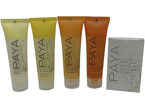 paya organics travel set shampoo conditioner lotion shower g