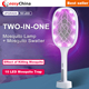 2 in 1 Mosquito Killer Swatter 10 LED Trap Electric Bug Lamp