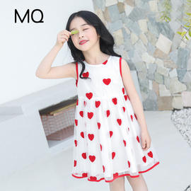MQ女童连衣裙2019新款童装夏装小女孩洋气公主裙中大童韩版网纱裙