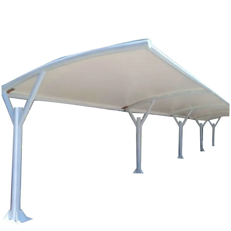 雨棚单边膜停车场布专业遮阳棚包包停车棚汽车料施工工张拉膜结构