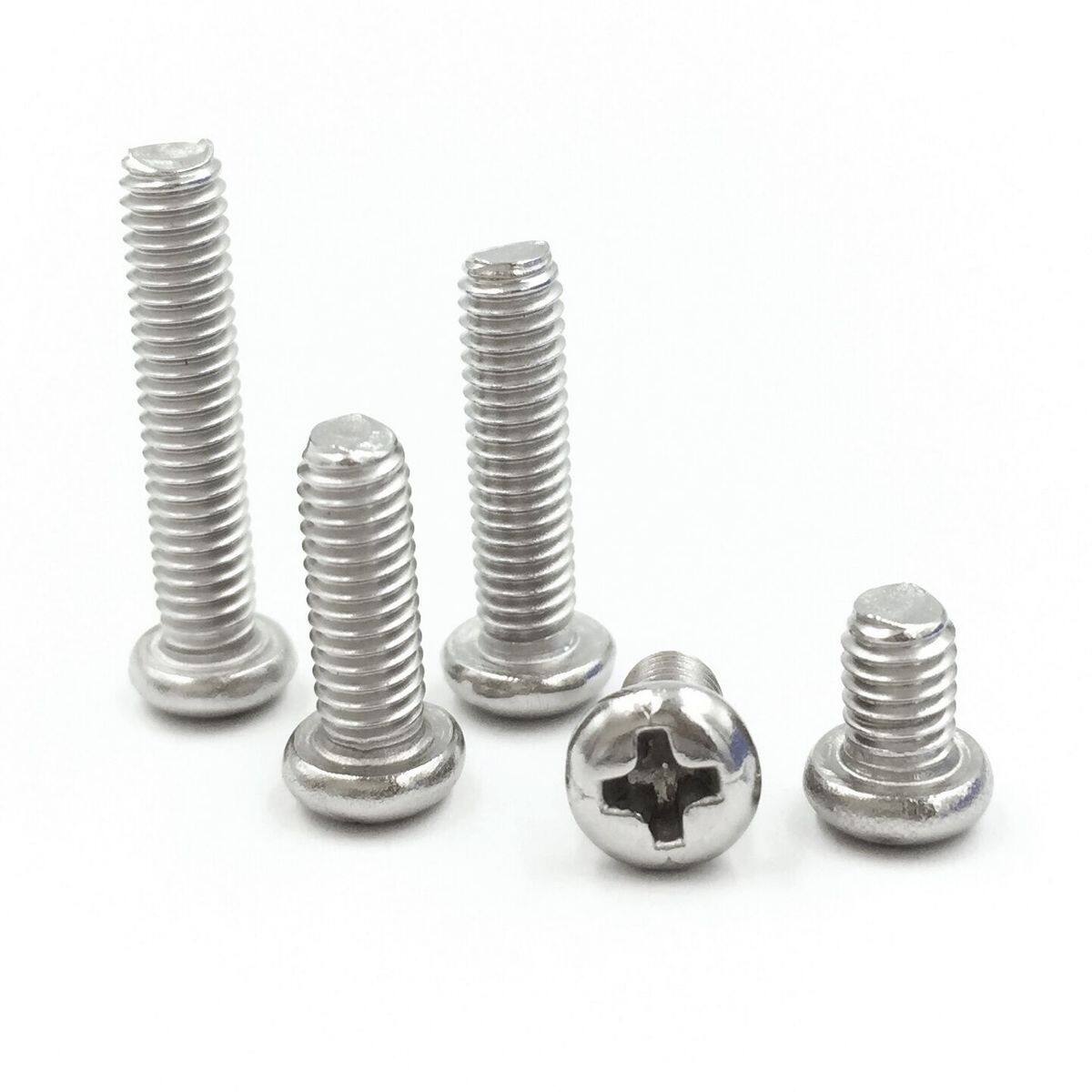 304不锈钢十字圆头螺丝盘头螺钉螺栓m3m3.5m4m5m6x28x30x40x50x60