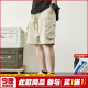 HVELAY日系潮牌薄款大口袋工装裤男夏季新款宽松外穿直筒五分裤子