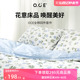 OCE床上四件套纯棉全棉床单被套清新蓝花水洗棉床品高级感被罩