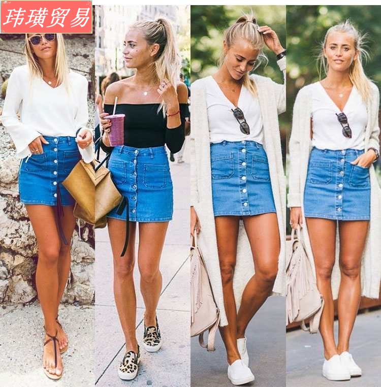 2018Fashion Denim Skirts Sexy Casual Women Jean Short Skirt|msdalam kategori Butik wanita / wanita, skirt - dari Buy2taobao.com untuk memberikan perkhidmatan ejen Taobao profesional membeli