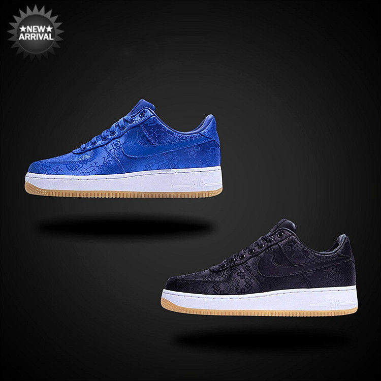 afi 空军一号 蓝丝绸黑丝绸粉白丝绸 陈冠希男女鞋情侣鞋板鞋