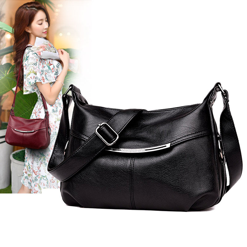 中年女包妈妈包2020新款秋冬韩版时尚百搭软皮中老年单肩包斜挎包