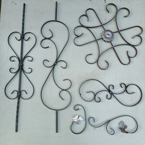 铁大门头装饰铁大门配件熟铁花铁楼梯装饰铁艺门心花铁艺花边铁艺