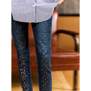 烫钻裤子女新款潮