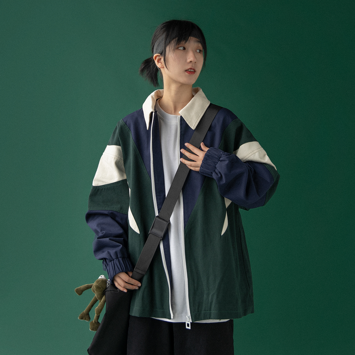 日式外套女 学生 学院风 中长款