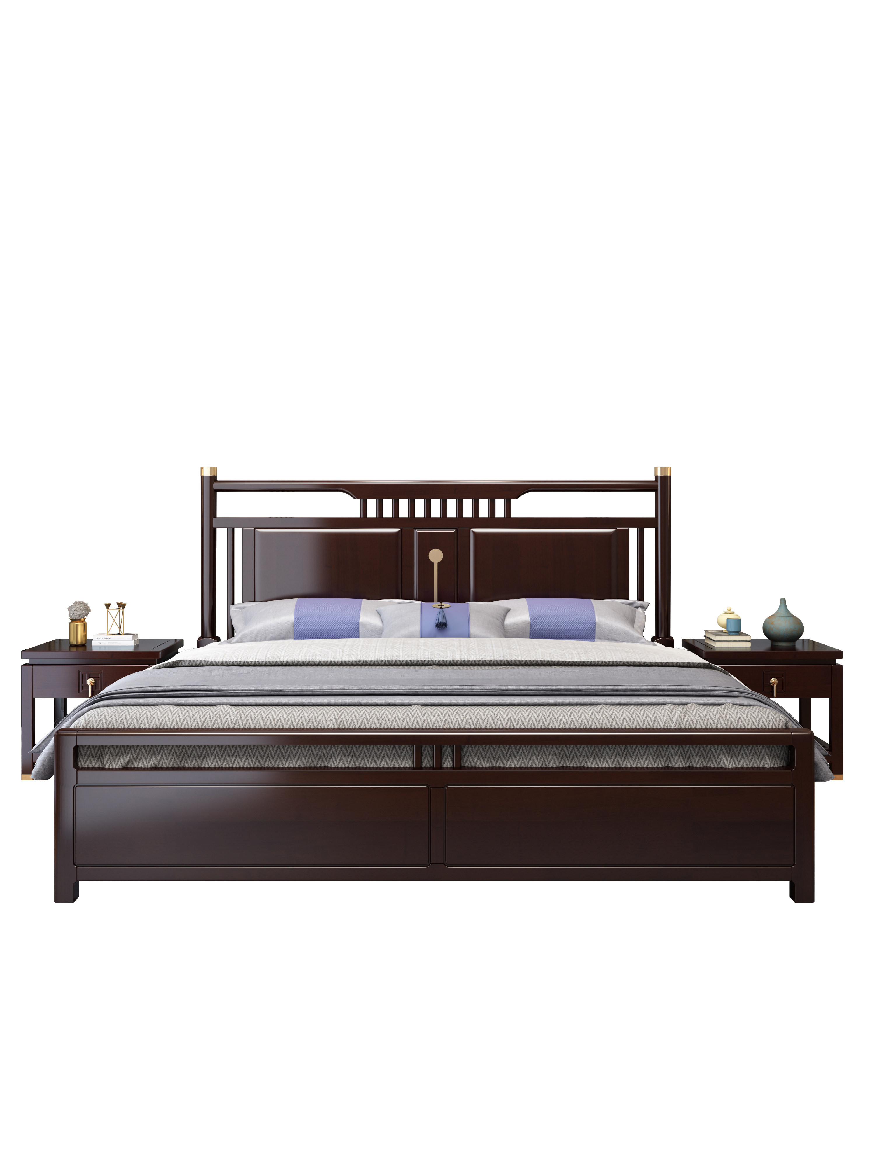 8米双人床实木床软靠床轻奢床简约风格1.5米高箱婚床