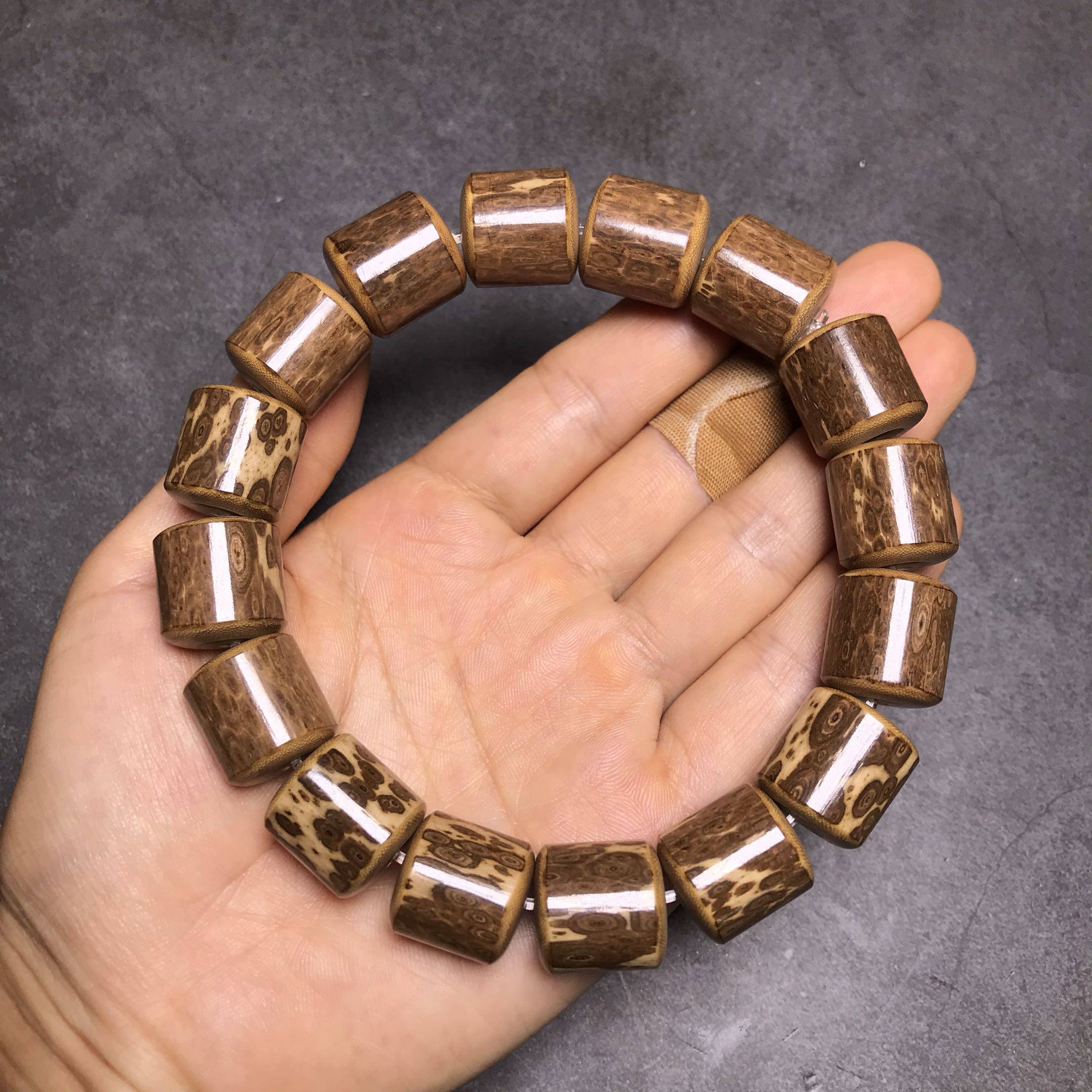 6精工梅鹿竹手串16颗 梅鹿竹手持手串 文玩竹子