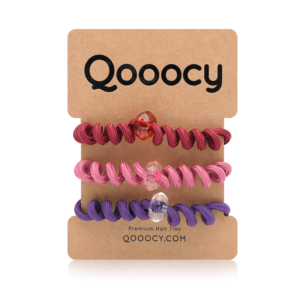 Qooocy出口欧美原单头饰品韩国电话线头绳无痕发绳弹力皮筋束发圈