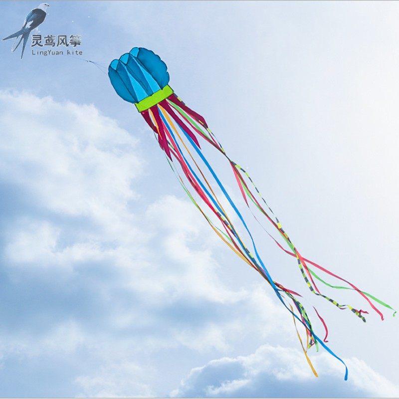 好鸢风筝店  力华 软体风筝 水母 风筝m 卡风通筝 灵飞 便携