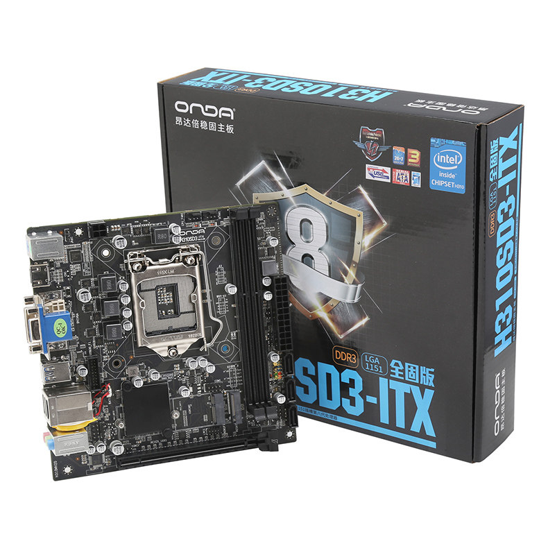 昂达h310sd3 itx电脑台式机主板双通道内存ddr4千兆网mini组装机