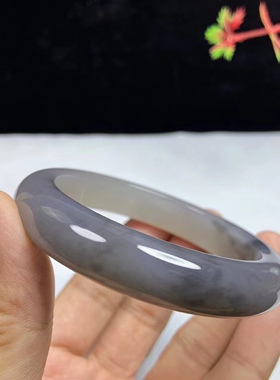 和田玉烟紫色手镯