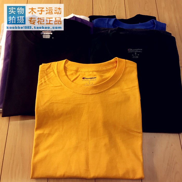 Champion 冠軍 純色刺繡小C標百搭打底衫夏日圓領短袖TEE情侶T425在類目 男裝, T恤中 - 來自Buy2taobao.com提供專業的淘寶代購服務
