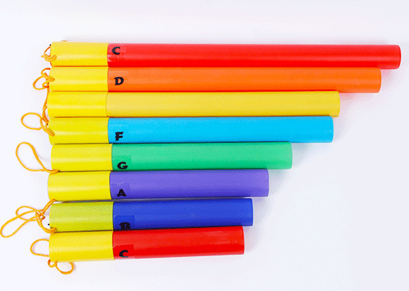 奥尔夫乐器八音音筒彩色八音筒八音管8音响管塑料8音响筒