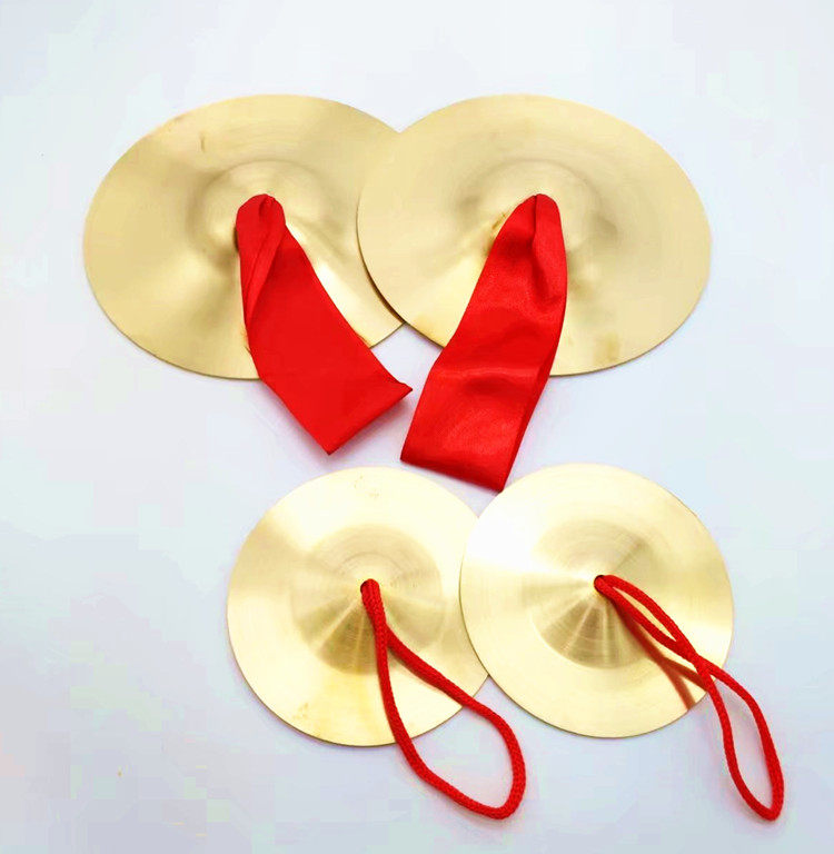 亮镲小擦铜镲15cm2218厘米三句半道具锣鼓镲儿童镲乐器纯黄铜