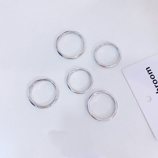 韩版s999纯银戒指女款百搭时尚素银食指戒小众设计气质冷淡风指环