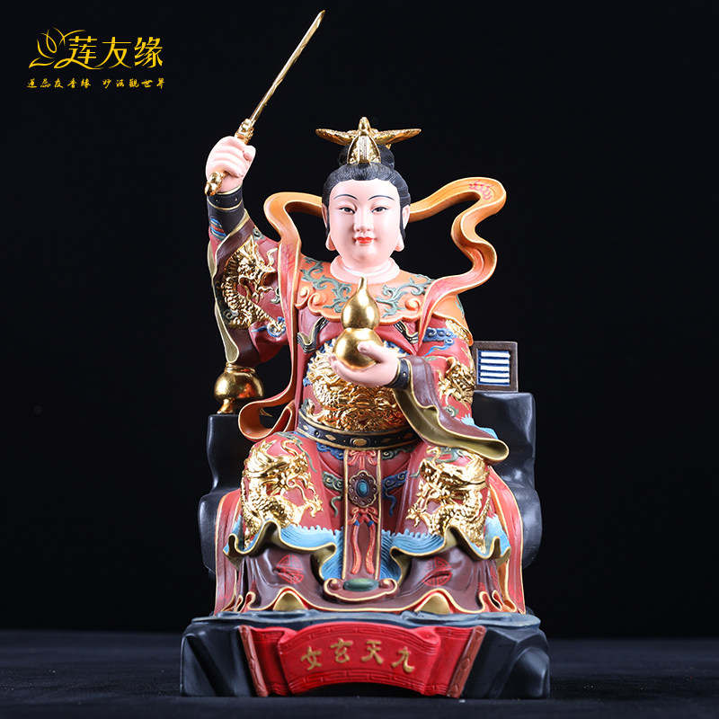 战神踏凤九天玄女凤女神像圣母娘娘佛像家用供奉玄母天尊镇宅摆件