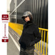 F383 2025美式复古翻领双拉链开衫修身辣妹百搭休闲短款外套女ins