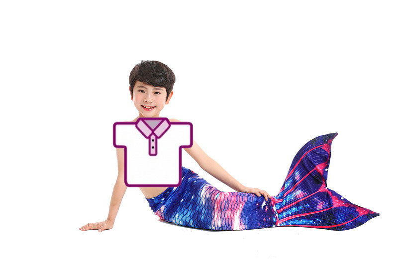 男生的美人鱼尾巴 男童男孩泳衣泳装服装衣服儿童人鱼拍照道具