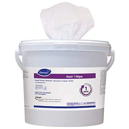 Oxivir 1 100850924 Disinfecting Wipes， Hospital Cleaner w