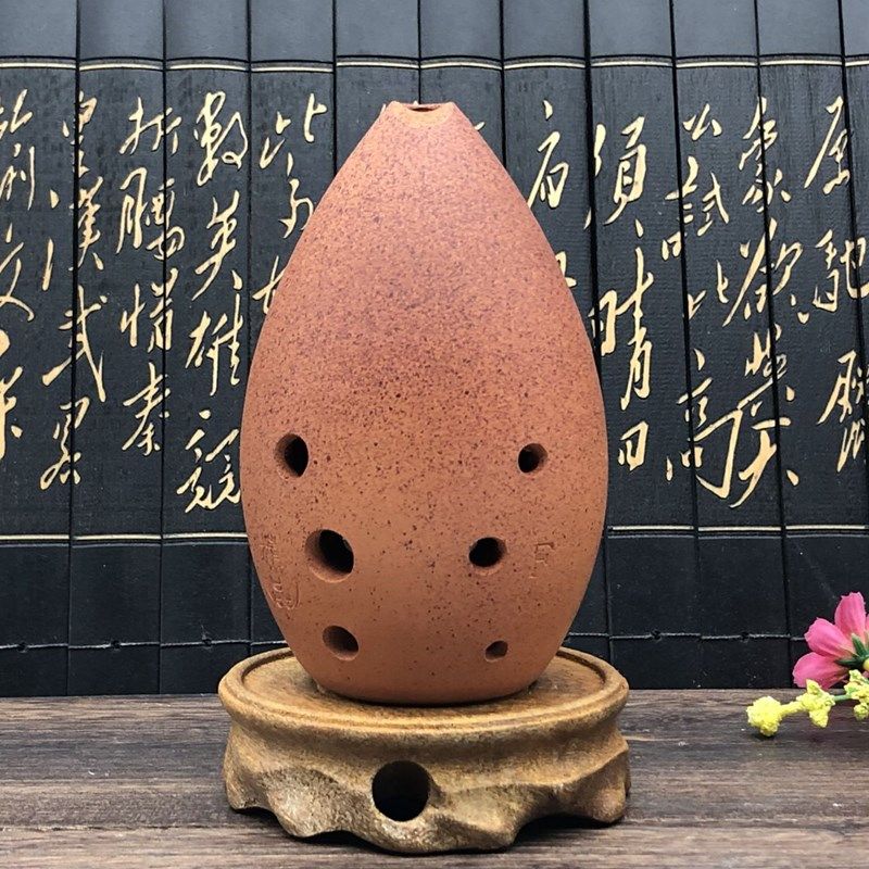 黑陶梨形雕刻初学陨八孔红定制陶埙