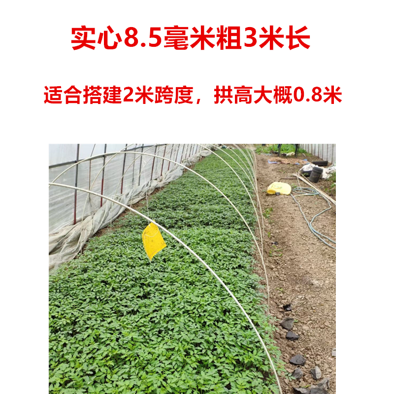 直销新款温室塑料保温棚遮阳网二膜支架杆拱棚竿蔬菜农用大棚骨架