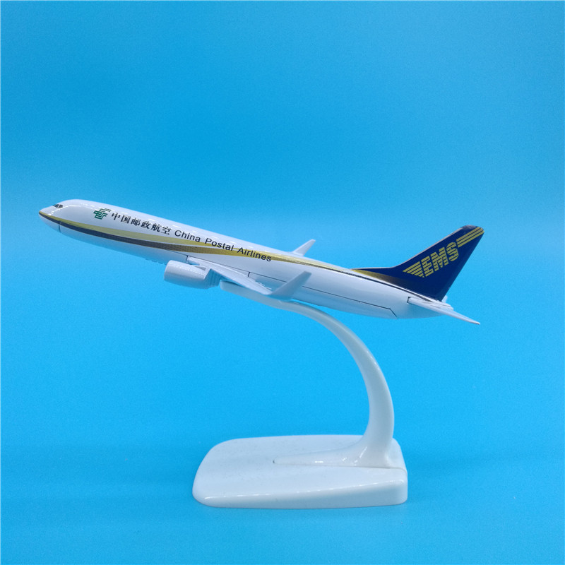 16cm中国邮政ems波音b737合金飞机模型摆件物流公司礼品定制logo
