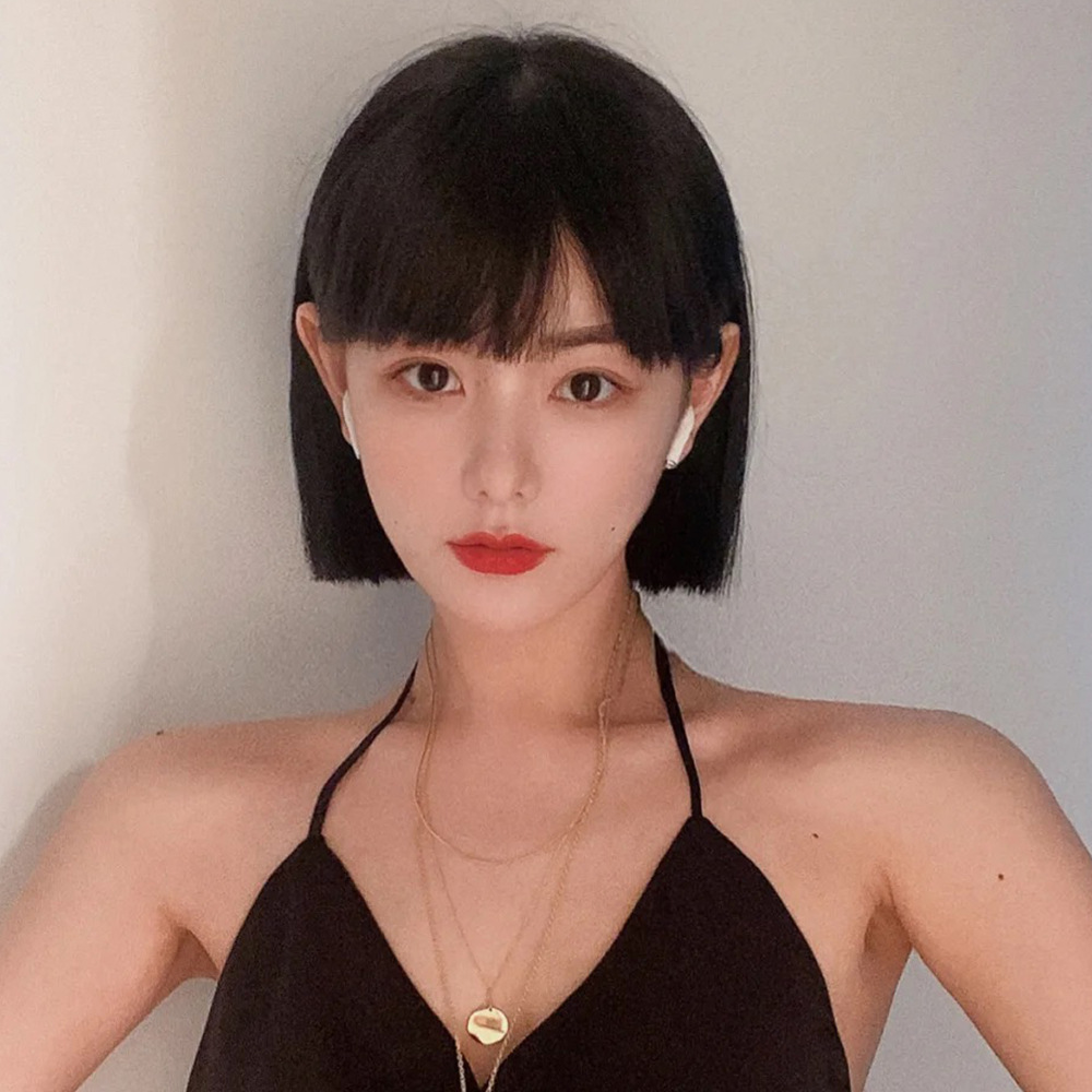 假发短发女夏季漫画刘海减龄齐耳波波头自然仿真整顶一刀切全头套