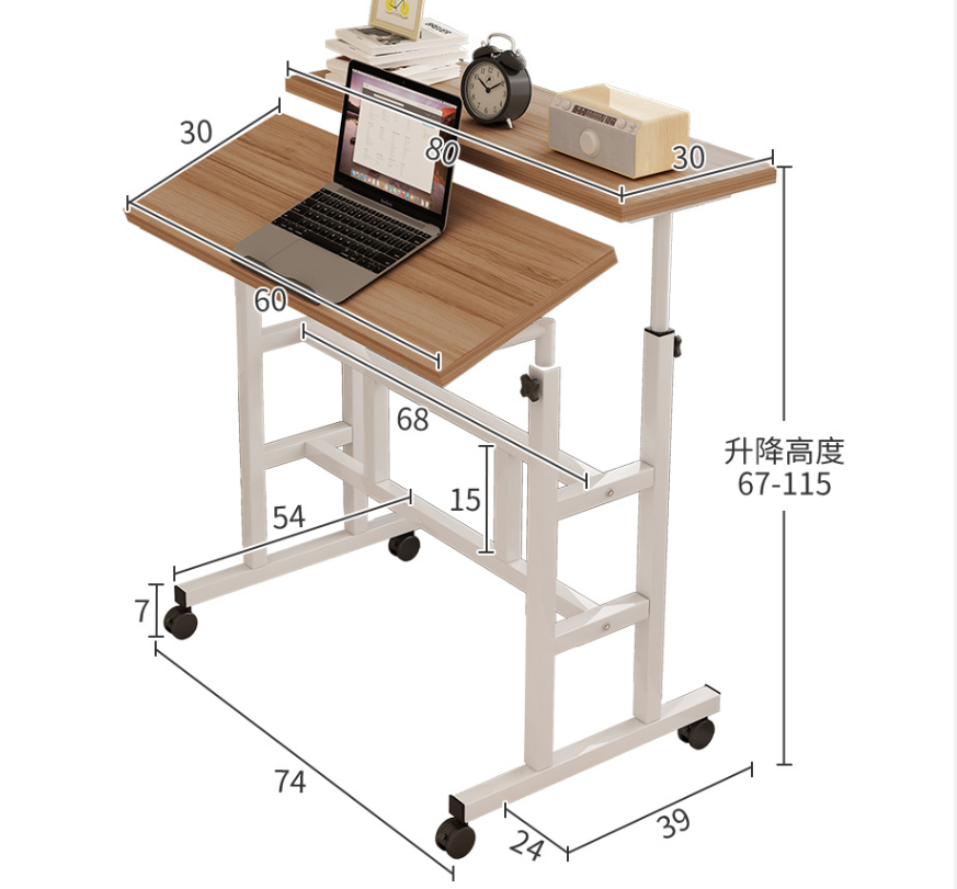 站立式办升降工作台公桌台式电脑升降桌站着办公用的书桌可